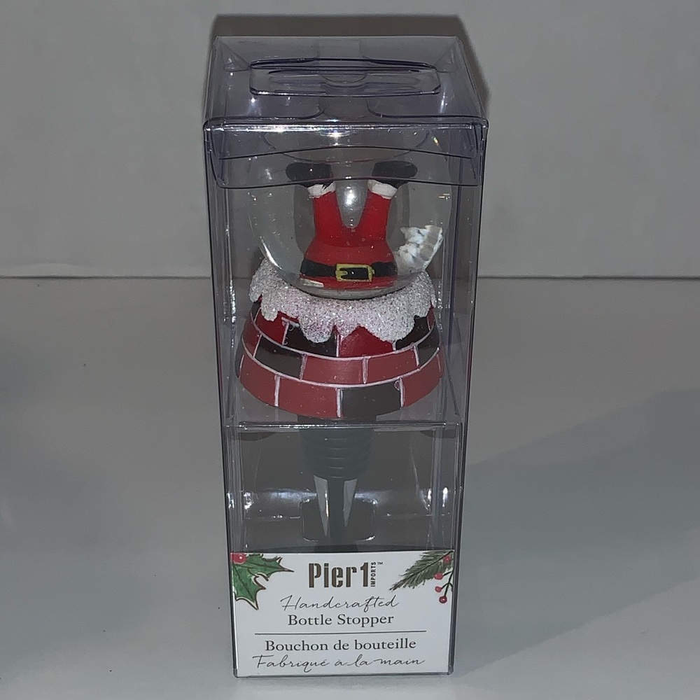 Pier 1, Christmas Santa bottle stopper